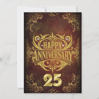 Carte Joyeux 25e Anniversaire