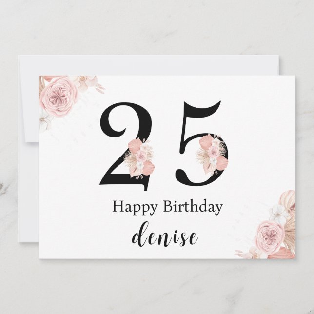 Carte Joyeux 25e anniversaire personnalisé (Devant)
