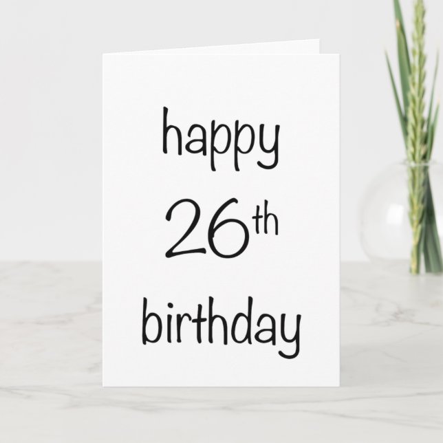 Carte joyeux 26e anniversaire (Devant)