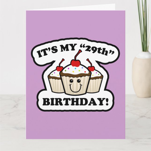 Carte Joyeux "29ème" anniversaire (Devant)