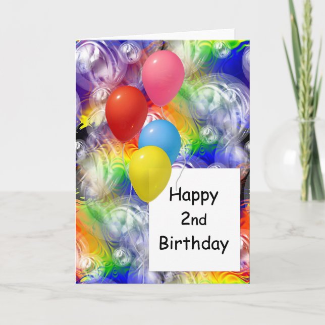Carte Joyeux 2e anniversaire (Devant)