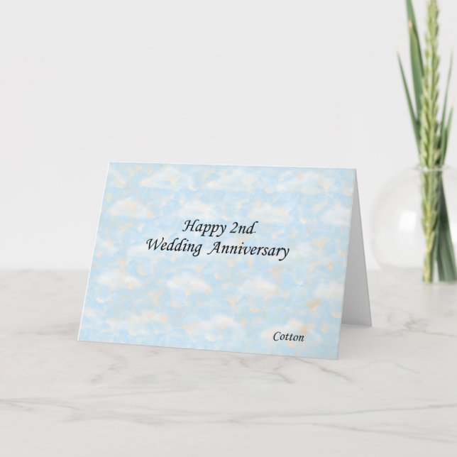 Carte Joyeux 2e anniversaire de mariage (Devant)