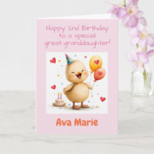 Joyeux 2ème Anniversaire Arrière-petite-fille, Can
