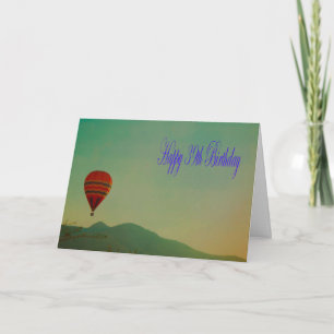 Carte Joyeux 39e anniversaire Hot Air Balloon