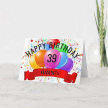 Joyeux 39e anniversaire personnalisé