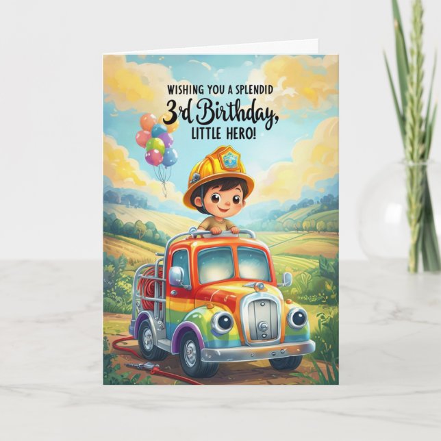 Carte Joyeux 3e anniversaire (Devant)