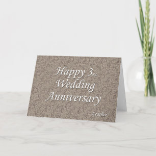 Carte Joyeux 3e. Anniversaire mariage