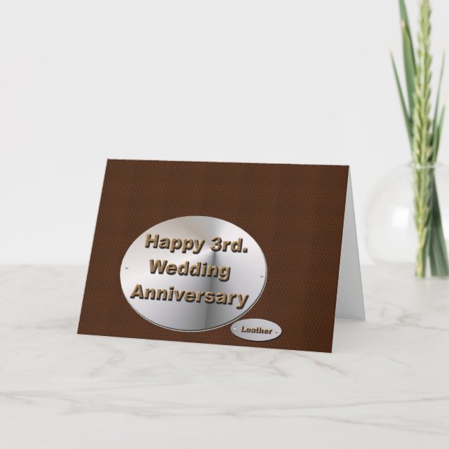 Carte Joyeux 3e. Anniversaire mariage (Devant)