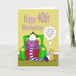 Carte Joyeux 40e anniversaire
