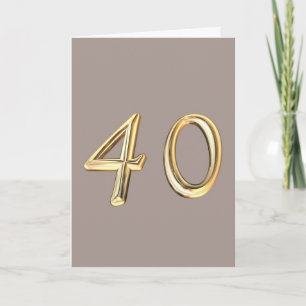 Carte Joyeux 40e anniversaire quarante 40 40e quarante