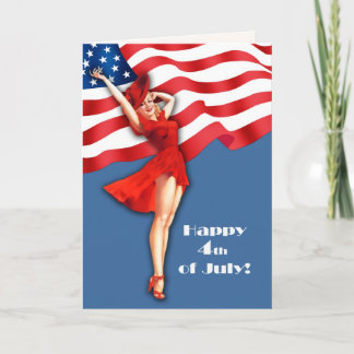 Carte Joyeux 4 juillet. Armoire rétro