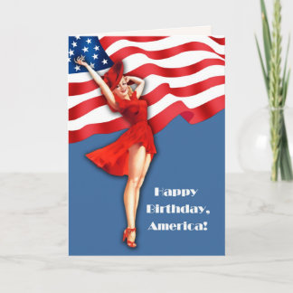 Carte Joyeux 4 juillet. Armoire rétro