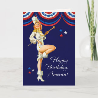 Carte Joyeux 4 juillet. Armoire rétro