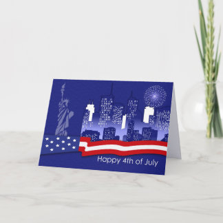 Carte Joyeux 4 juillet. Design patriotique