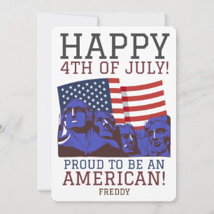 Carte Joyeux 4 juillet fête de l'Indépendance