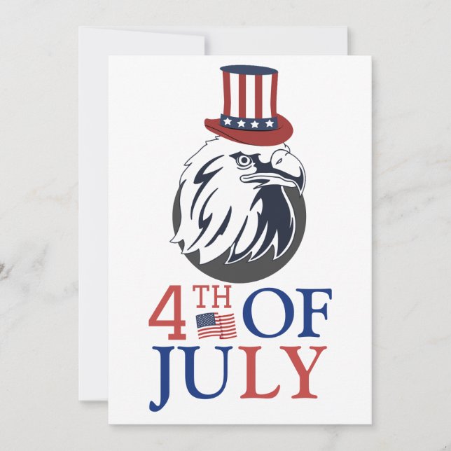 Carte Joyeux 4 juillet fête de l'indépendance (Devant)