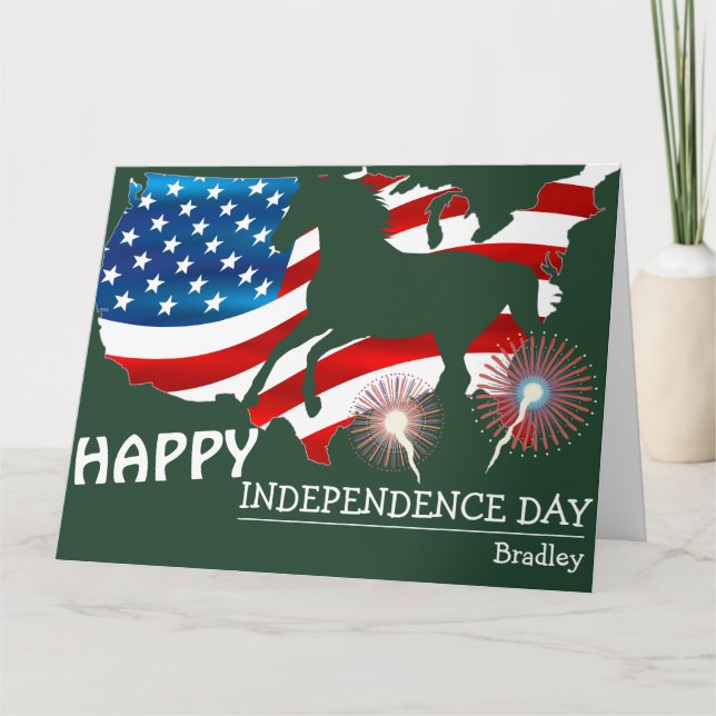 Carte Joyeux 4 juillet fête de l'Indépendance (Devant)