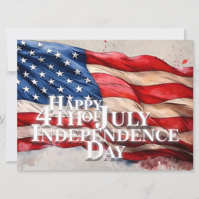 Carte Joyeux 4 juillet - Jour de l'Indépendance (Devant)