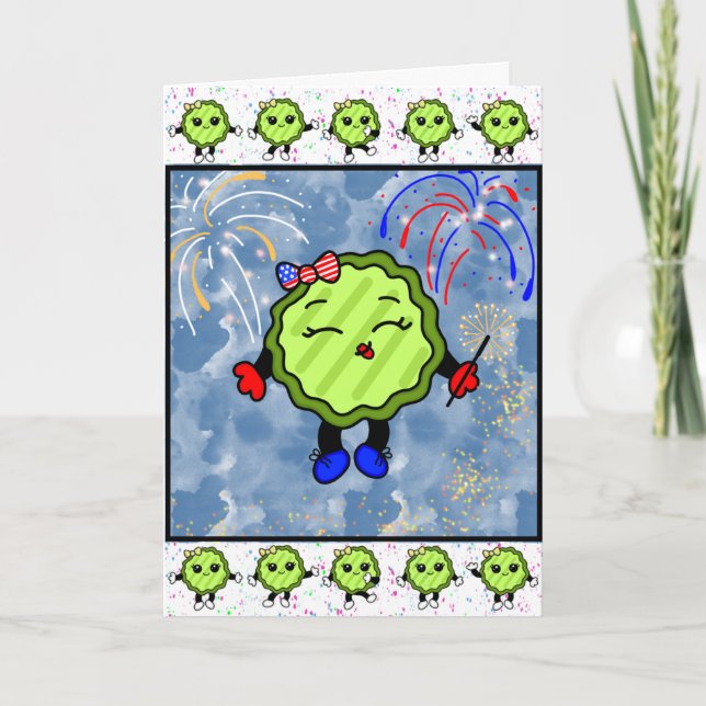 Carte Joyeux 4 juillet Pickle | Vacances amusantes (Devant)