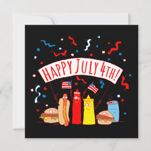 Carte Joyeux 4 juillet Pique-nique