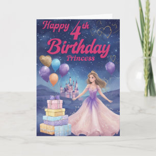 Carte Joyeux 4e anniversaire