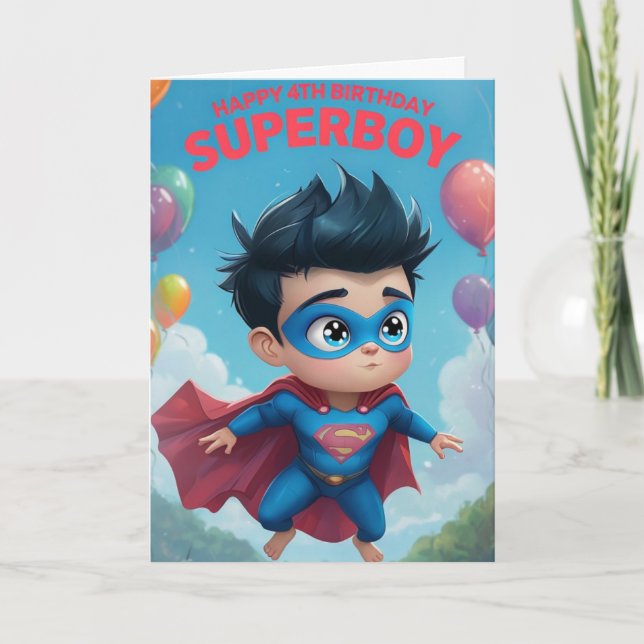Carte Joyeux 4e anniversaire (Devant)