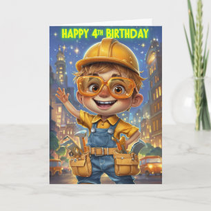 Carte Joyeux 4e anniversaire