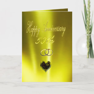 Carte Joyeux 50e anniversaire d'or