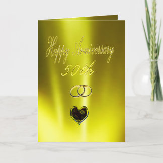 Carte Joyeux 50e anniversaire d'or