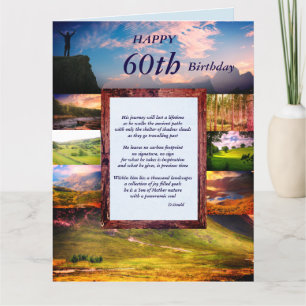 Carte Joyeux 60e anniversaire