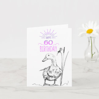 Carte Joyeux 60e anniversaire