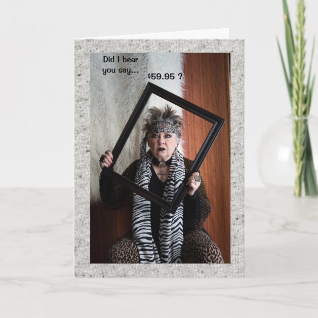 Carte Joyeux 60ème anniversaire avec une tournure humori (Devant)