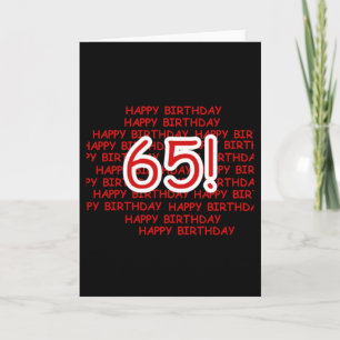 Carte Joyeux 65e anniversaire