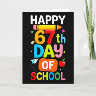 Carte Joyeux 67e jour d'école Enseignant Enfants Six Sep