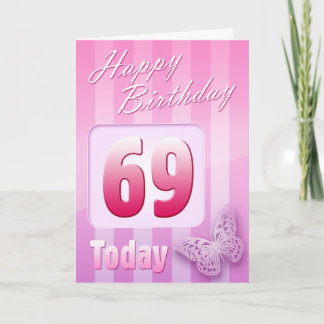 Carte Joyeux 69e anniversaire Grand Mère Grande-tante ma