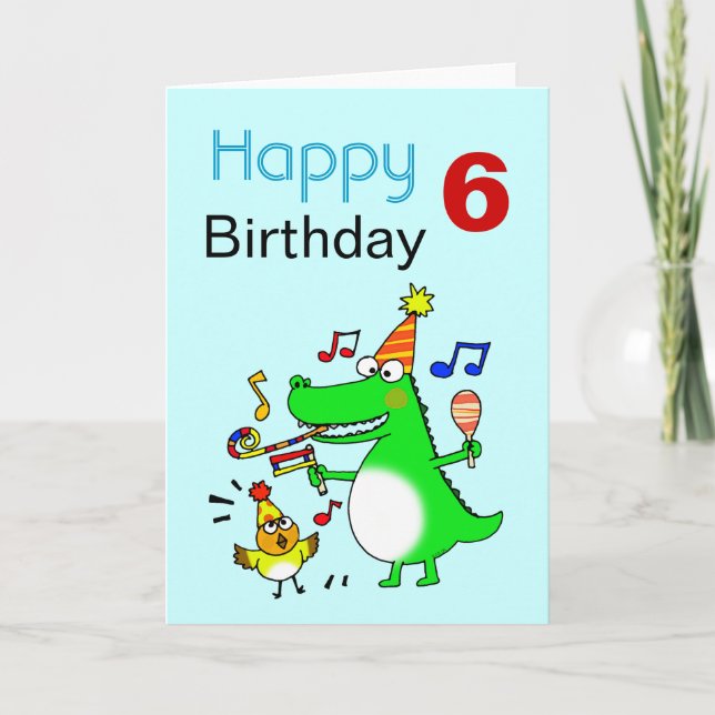Carte Joyeux 6ème anniversaire ( J'ai 6 ans ) (Devant)