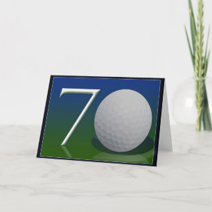 Carte Joyeux 70e anniversaire pour la noix de golf