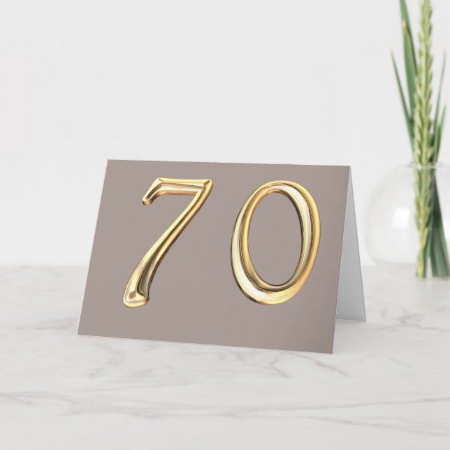 Carte Joyeux 70e anniversaire soixante-dixième soixante- (Devant)