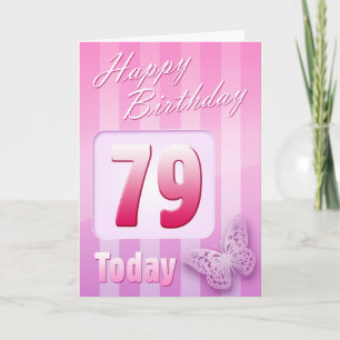 Carte Joyeux 79e anniversaire Grand Mère Grande-tante ma