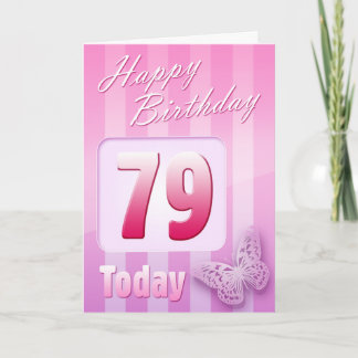 Carte Joyeux 79e anniversaire Grand Mère Grande-tante ma
