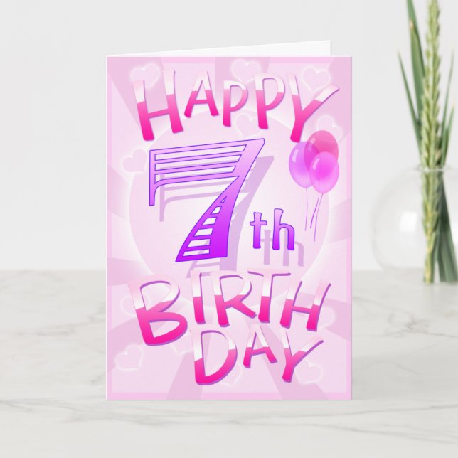 Carte Joyeux 7e anniversaire (Devant)