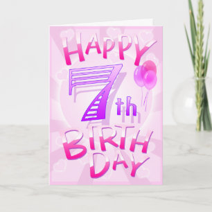 Carte Joyeux 7e anniversaire