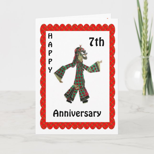 Carte Joyeux 7e anniversaire (Devant)