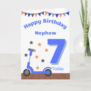 Carte Joyeux 7e anniversaire Nephew