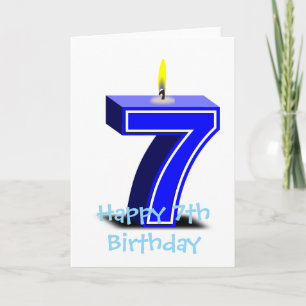 Carte Joyeux 7ème Anniversaire