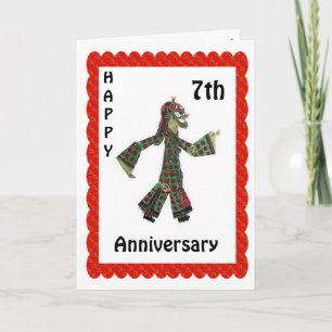 Carte Joyeux 7ème Anniversaire