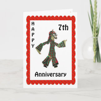 Carte Joyeux 7ème Anniversaire