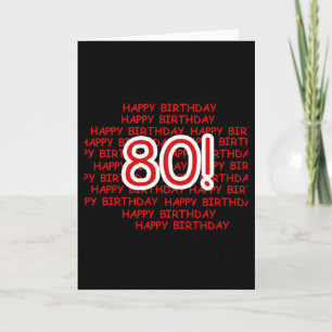 Carte Joyeux 80e anniversaire