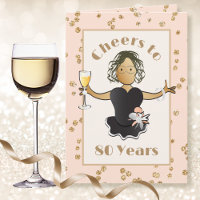 Joyeux 80e anniversaire avec étincelles et paillet