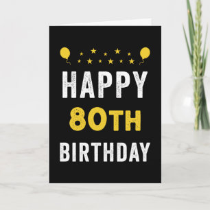 Carte Joyeux 80e anniversaire Octogenarian Celebration P